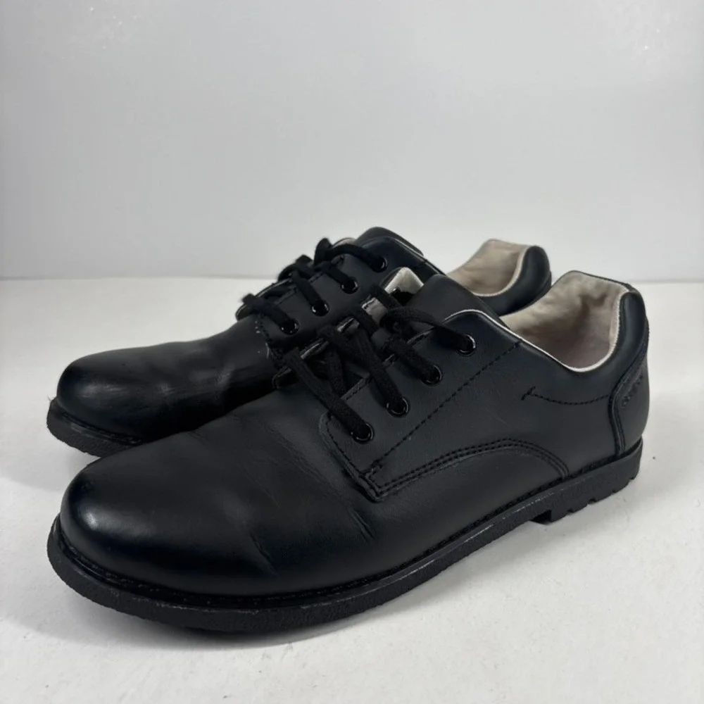 pediped Flex‎ Storm Boys US Size 6Y/38 Black Leather Oxford Dress School Shoes